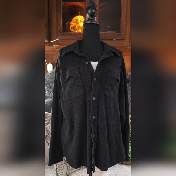 PINK Victoria's Secret Tops - PINK Victoria's Secret Oversized Fleece Button Up